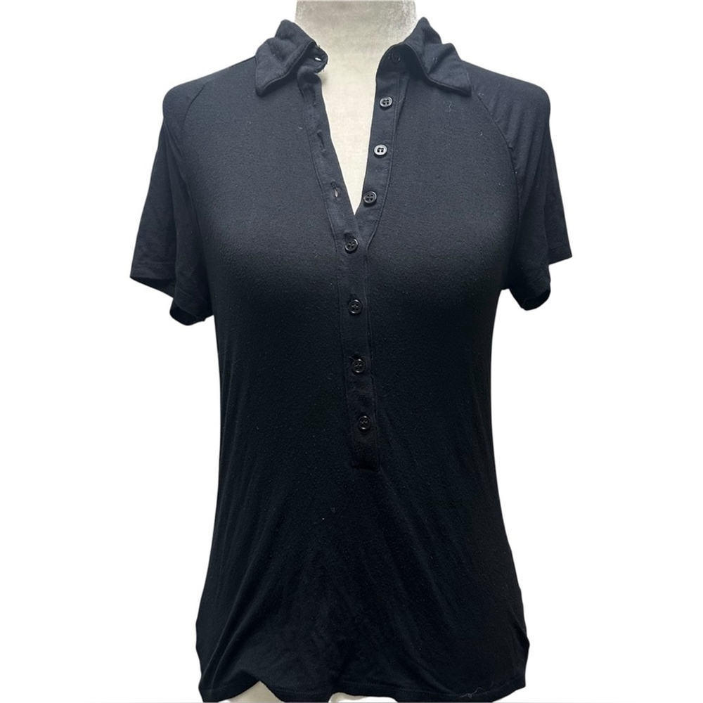 ROBIN KAY Vintage Black Polo Tee M